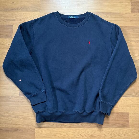 Polo by Ralph Lauren Other - Vintage 90's Polo Ralph Lauren Navy Blue Crewneck Pullover Sweatshirt Sz Large